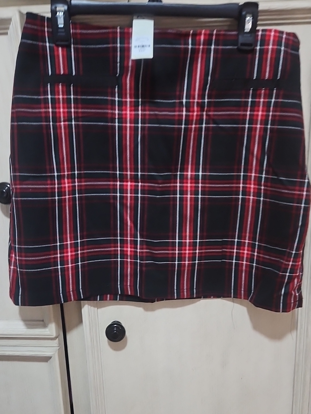 Francesca's  Red and Black Plaid Mini Skirt
